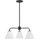 Blair 3 Light 24 inch Matte Black Chandelier Ceiling Light